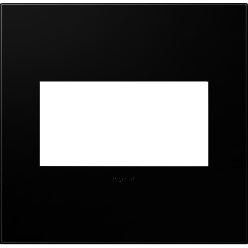 Gang Wall Plate from the Adorne Collection in Black Ink Finish by Legrand