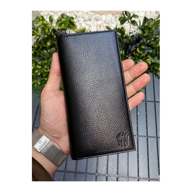 Leather Phone Wallet – Black