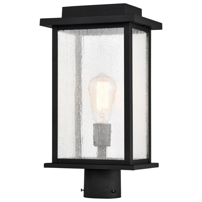 One Light Outdoor Post Lantern from the Sullivan Collection in Matte Black Finish by Nuvo Lighting