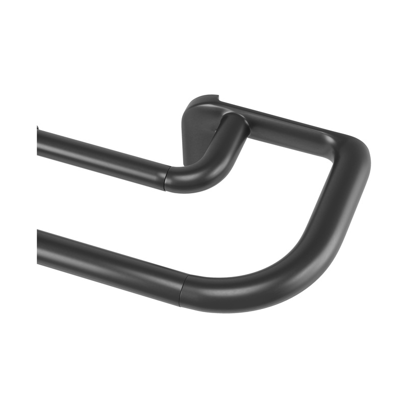 Twilight Expandable Double Curtain Rod Matte Black