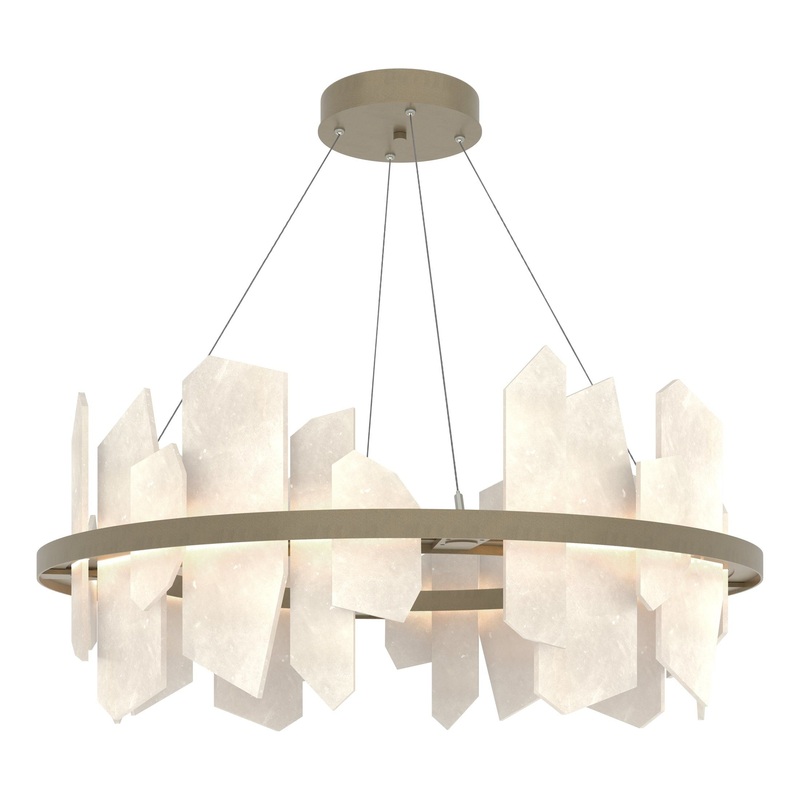 Volterra Circular LED Pendant Soft Gold