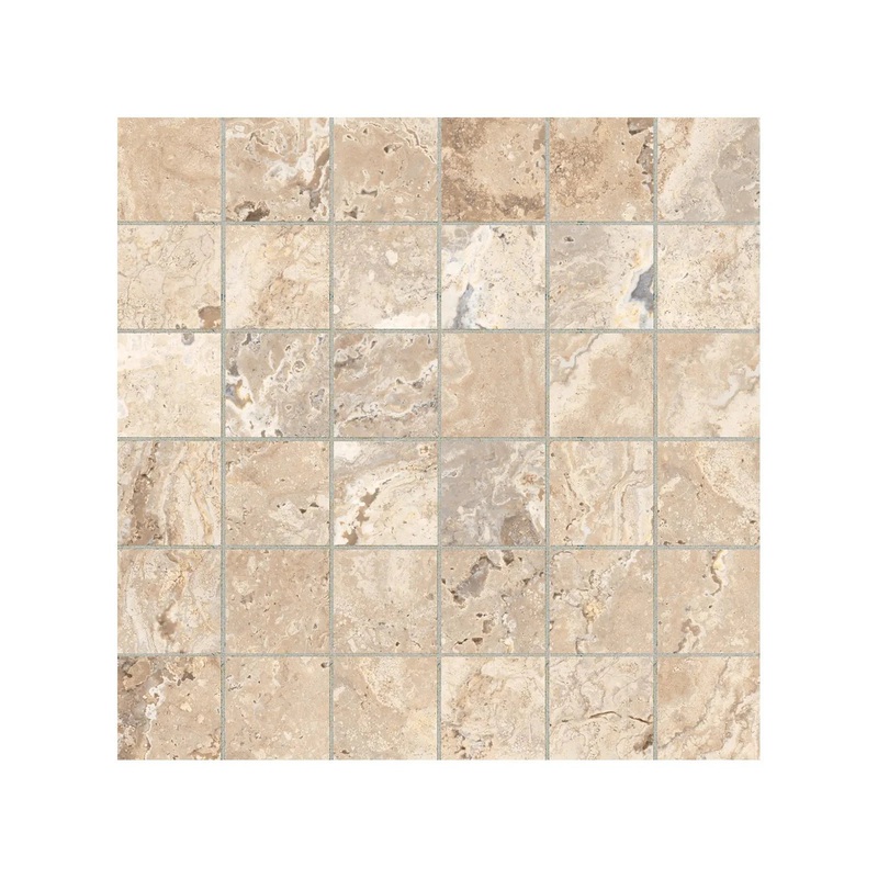2″ x 2″ Antico Matte Ivory 36 Piece Porcelain Mosaics. 1 Sheet = .97 Sq. Ft. (63-463) 2″ x