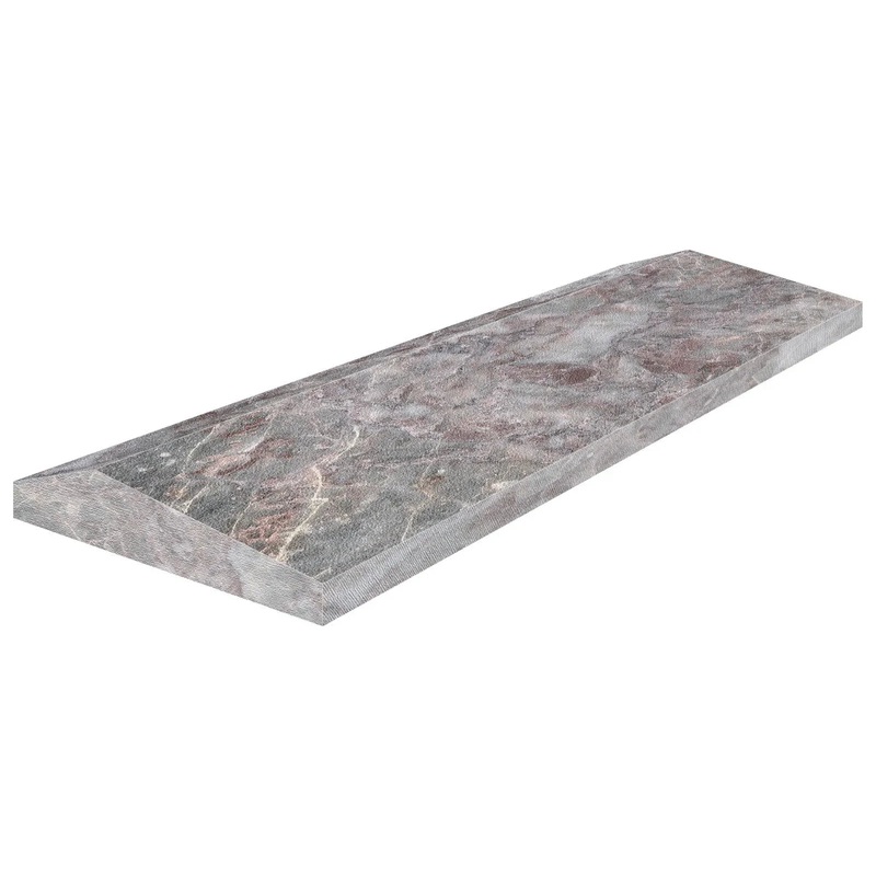 4″ x 12″ Sereno Burgundy Prisma Honed Marble Tile