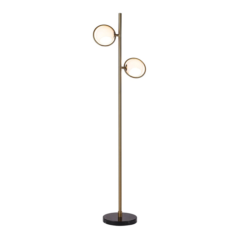 59″ Floor Lamp Black & Gold