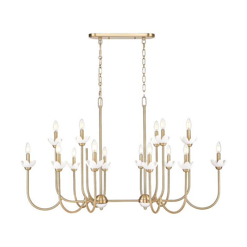 Allistair 16-Light Linear Chandelier Modern Gold