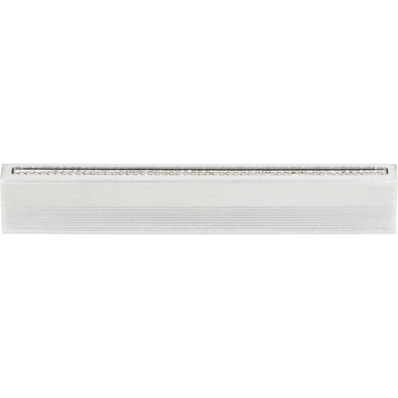 Atlas Homewares Crystal Inset Thin Pull 3 3/4 Inch (c-c) Matte Chrome