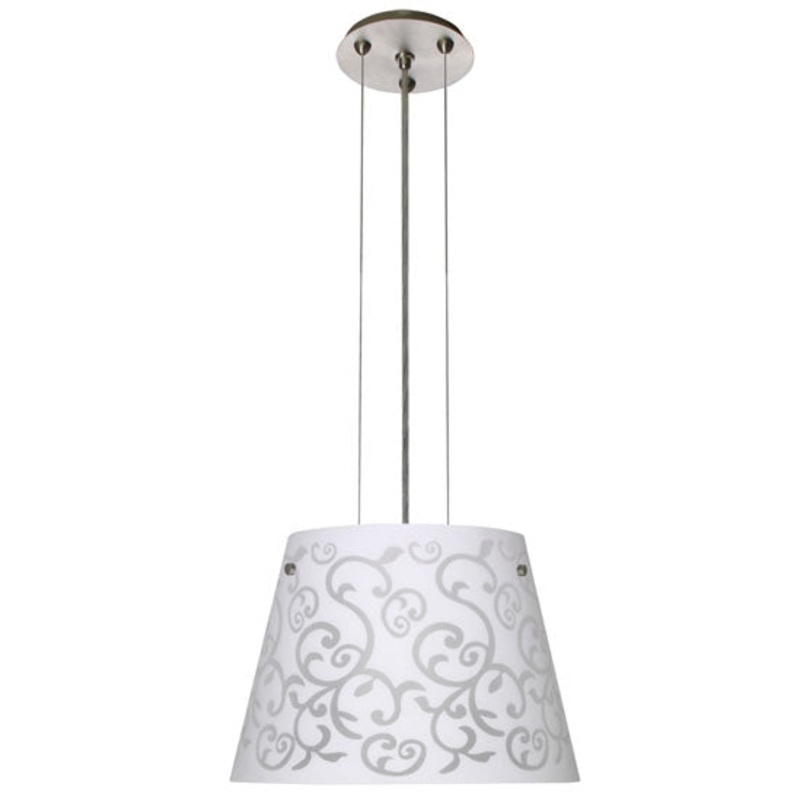 Besa 1KG-4393WD-SN Amelia One Light Pendant Satin Nickel (Discontinued)