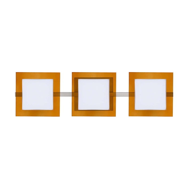 Besa 3WS-7735TG-SN Alex Three Light Wall Sconce Satin Nickel