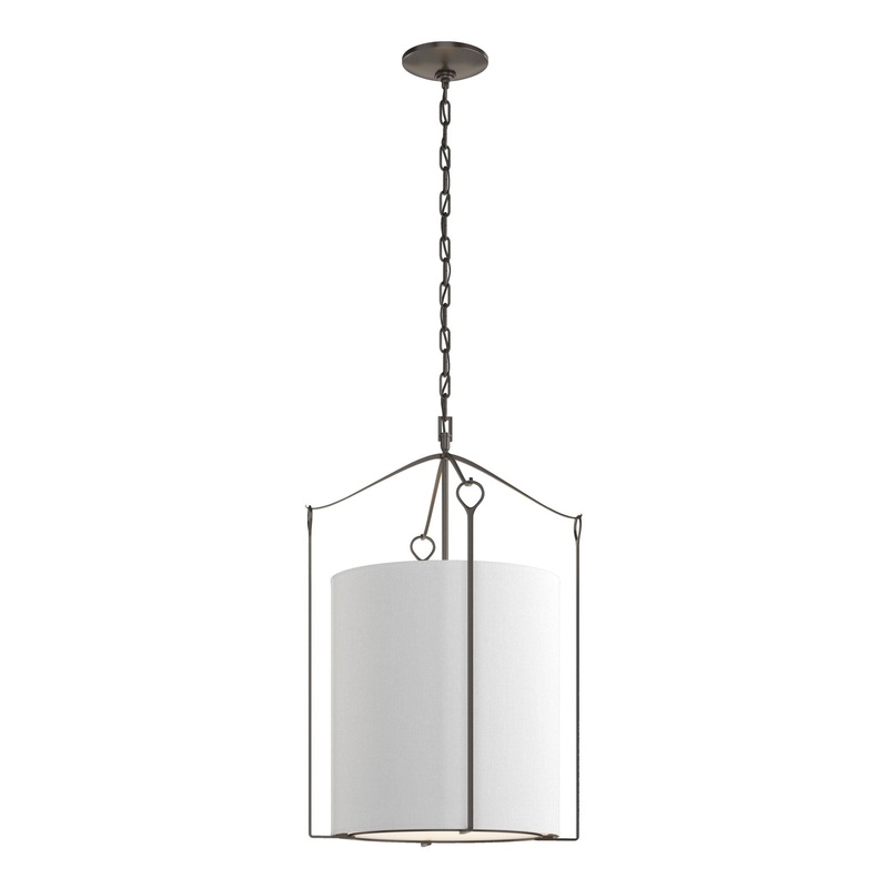 Bow Tall Pendant Oil Rubbed Bronze Natural Anna Shade (SF)