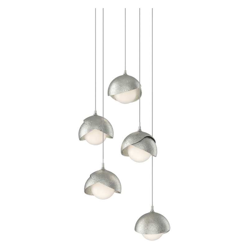 Brooklyn 5-Light Double Shade Pendant Sterling Sterling