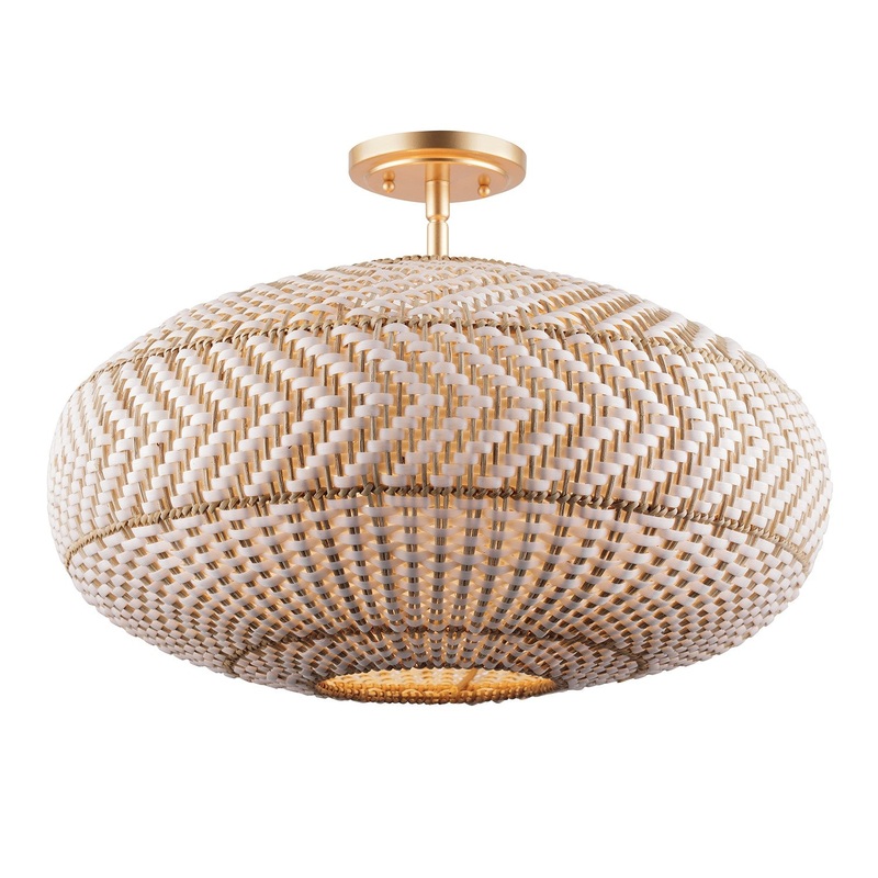 Crystorama ZAN-9014-SG_CEILING Zanzibar Four Light Flush Mount Soft Gold