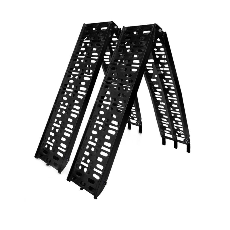 Rigg 2x Aluminium ATV Loading Ramp Foldable – Black