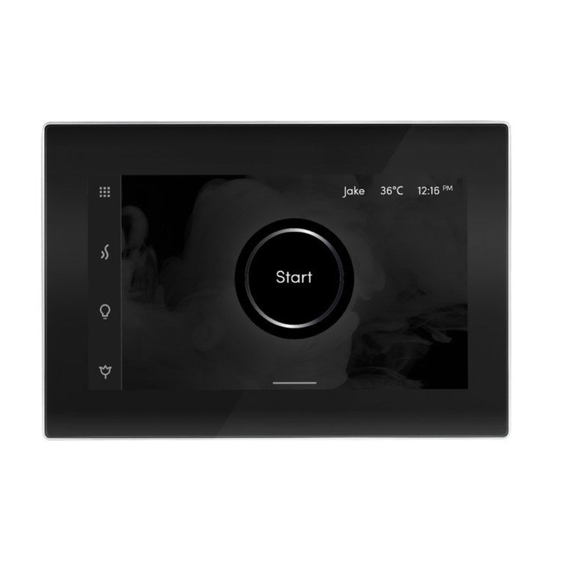 Steam Kit iSteamX Black/Polished Chrome Shower Control with Steamhead for MS90 to MSSUPER3