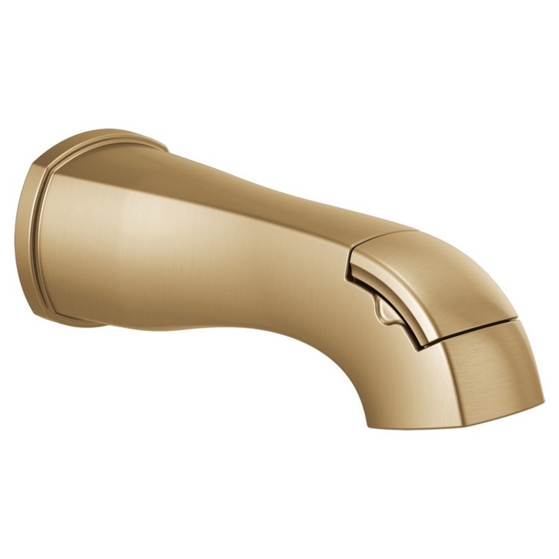 Tub Spout Stryke Pull Up Lumicoat Champagne Bronze Metal 1/2 IN IPS