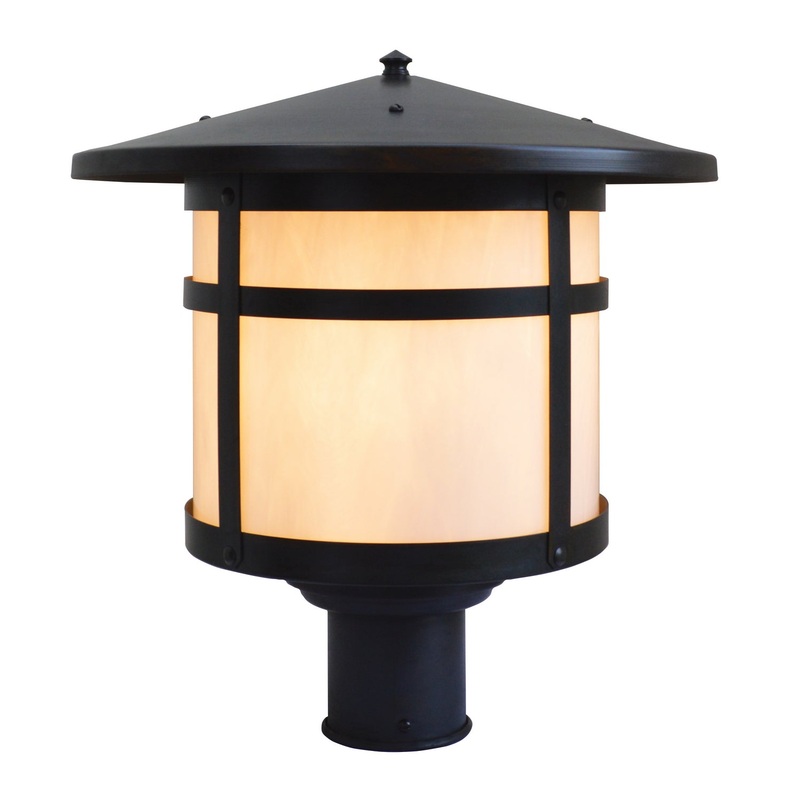 Arroyo BP-14WO-BZ Berkeley One Light Post Mount Bronze