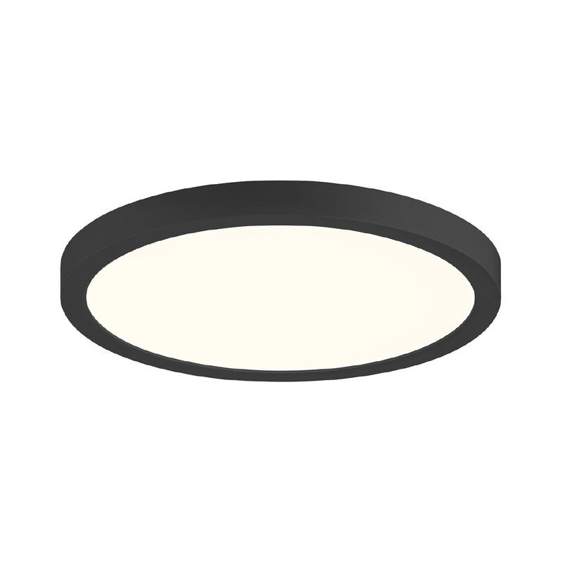 Artemis 12″ Round 5CCT Flush Mount Black