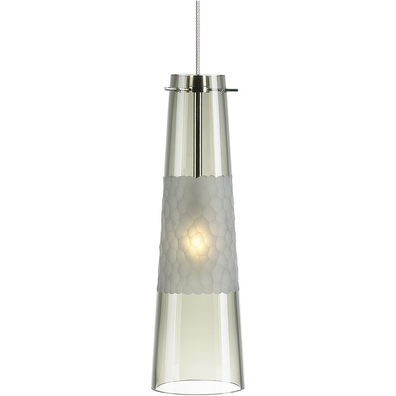 Bonn Pendant MonoPoint Satin Nickel Smoke LED