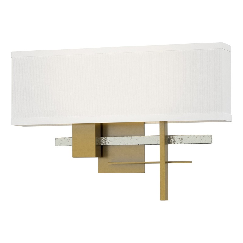Cosmo Sconce Modern Brass Sterling Natural Anna Shade (SF)