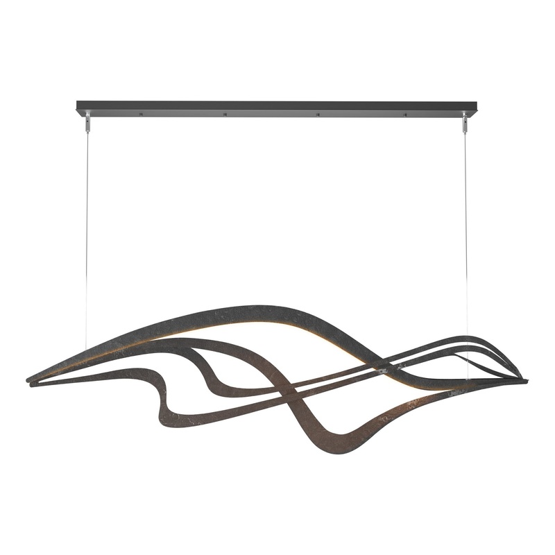 Crossing Waves LED Pendant Black