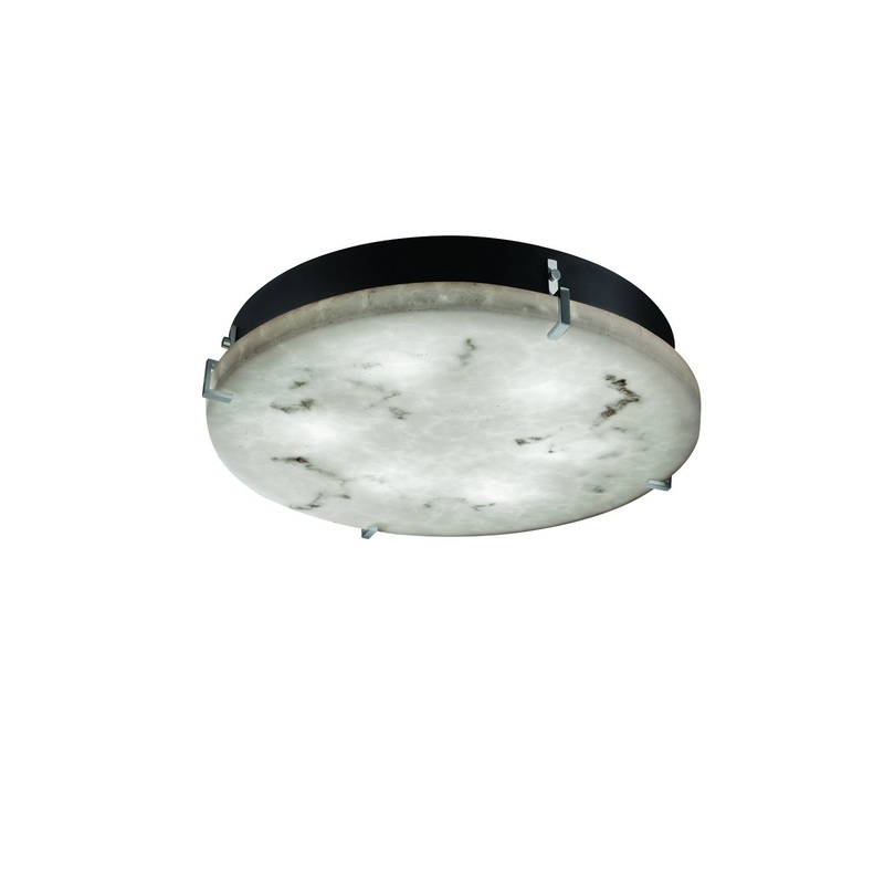 Flush-Mount from the LumenAria Collection in Brushed Nickel Finish by Justice Designs