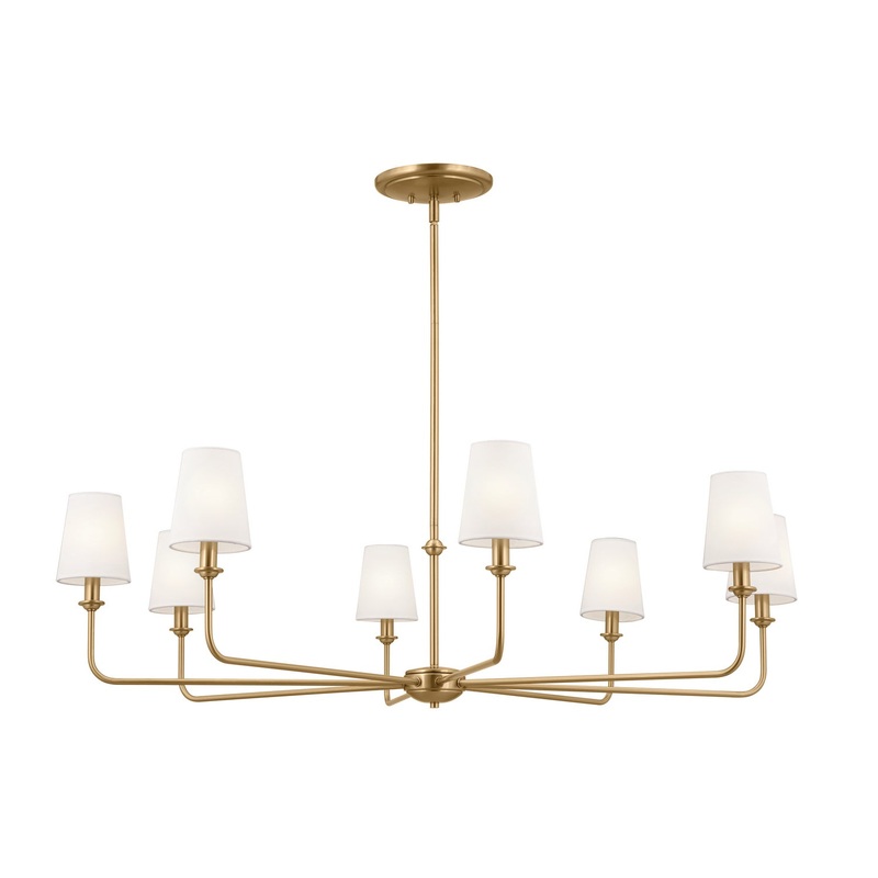 Kichler 52517BNB Eight Light Chandelier, Brushed Natural Brass