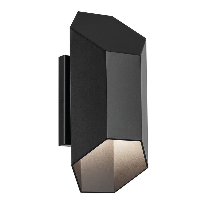 LED Outdoor Wall Mount from the Estella Collection in Black Finish by Kichler