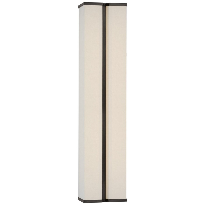 LED Wall Sconce from the Vernet Collection in Bronze And Linen Finish by Visual Comfort Signature