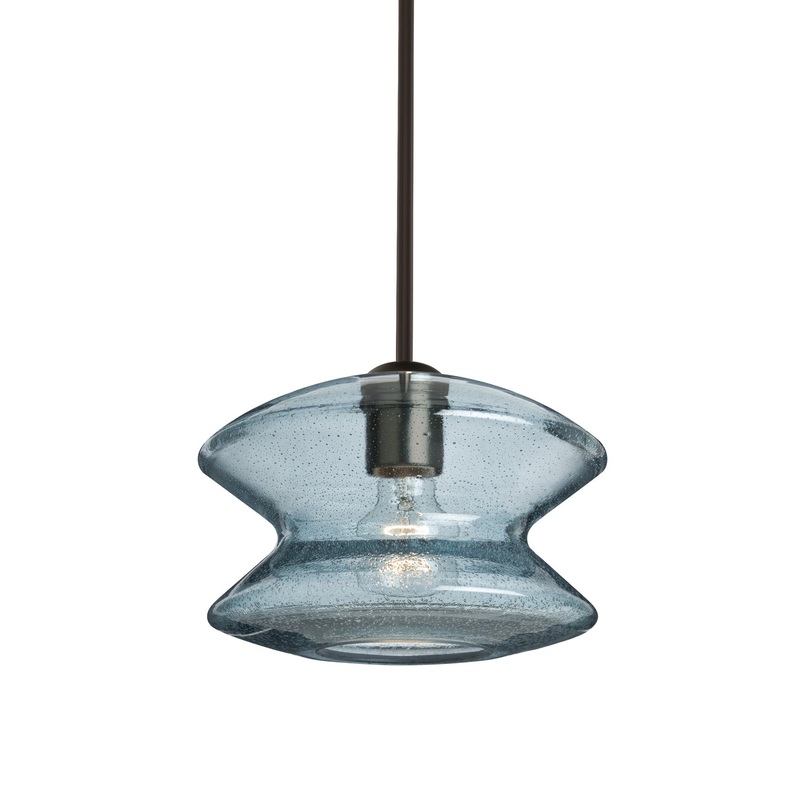 One Light Pendant from the Zen Collection in Bronze Finish by Besa