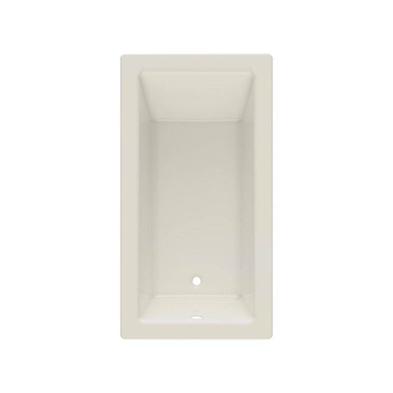 Soaking Tub Island Left Drain Biscuit Rectangle 60 Gallons 60 x 32 x 19 Inch
