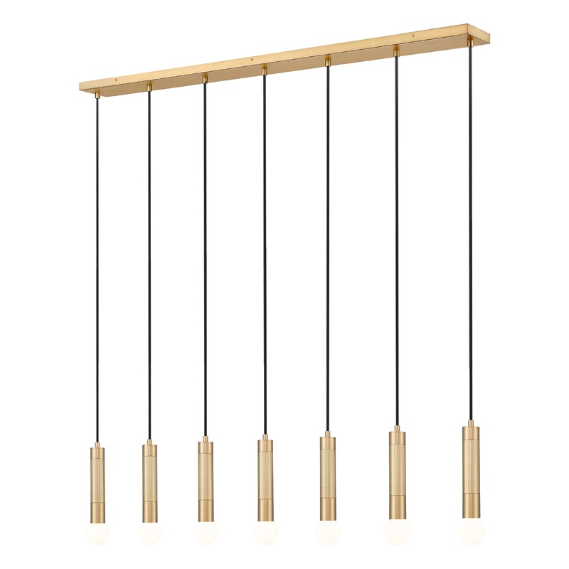 Stari 7-Light Linear Chandelier Modern Gold