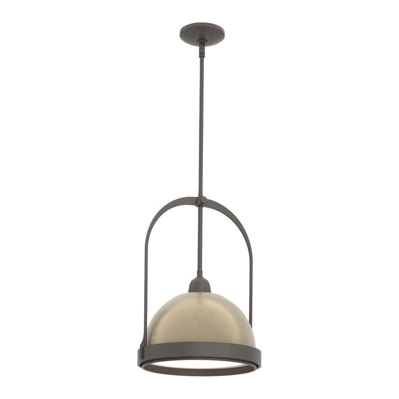 Atlas Small Pendant Dark Smoke Soft Gold