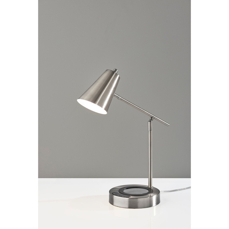 Cup Warming Desk Lamp Brushed Steel