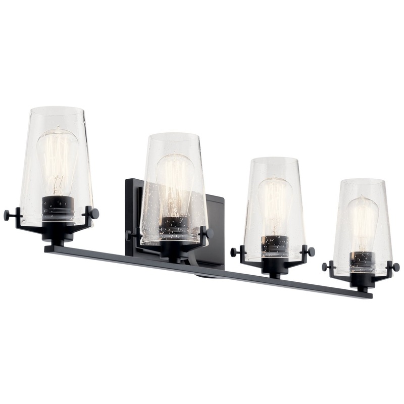 Kichler 45298BK Four Light Bath, Black
