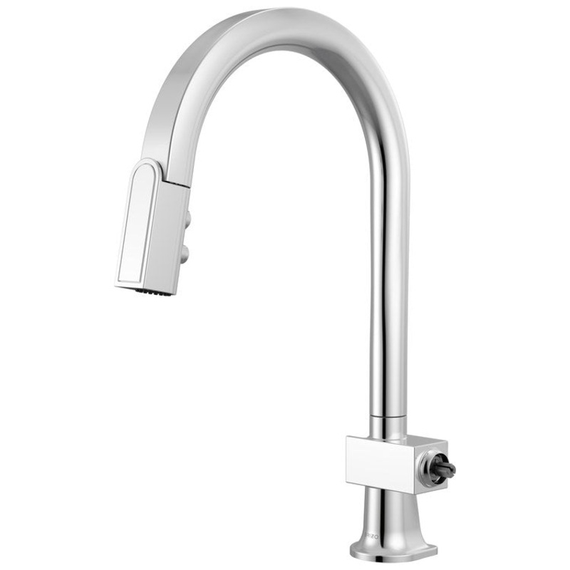 Kitchen Faucet Frank Lloyd Wright 1 Less Handle CALGreen Polished Chrome Arc Pull Down 2 Function Wand Swivel 360DEG 1 Hole Deck Mount MagneDock/Touch-Clean 1.8 Gallons per Minute