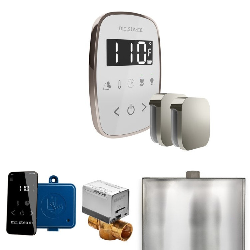 Steam Kit ButlerFlex Max White/Polished Nickel Control Package for MS4/MS5/MX6