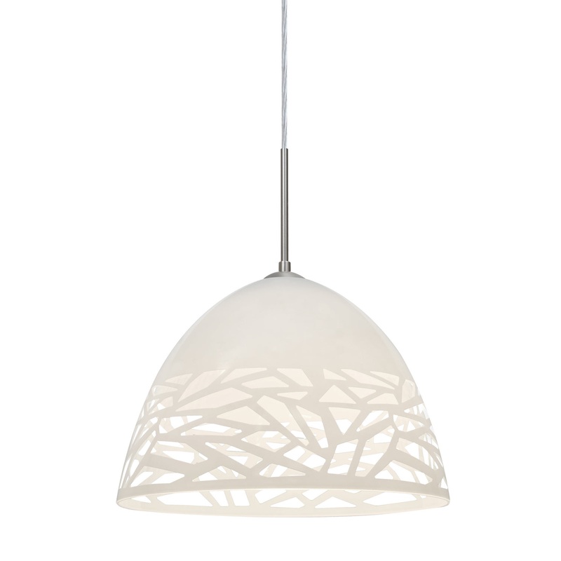 Besa 1JT-KIEVWH-SN Kiev One Light Pendant Satin Nickel