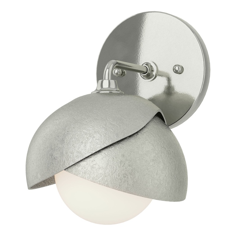 Brooklyn 1-Light Double Shade Bath Sconce Sterling Sterling