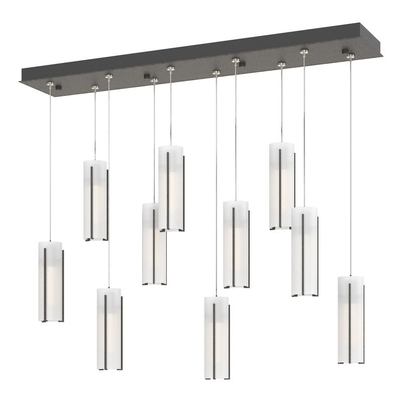 Exos Glass 10-Light Pendant Natural Iron Opal Glass (GG)