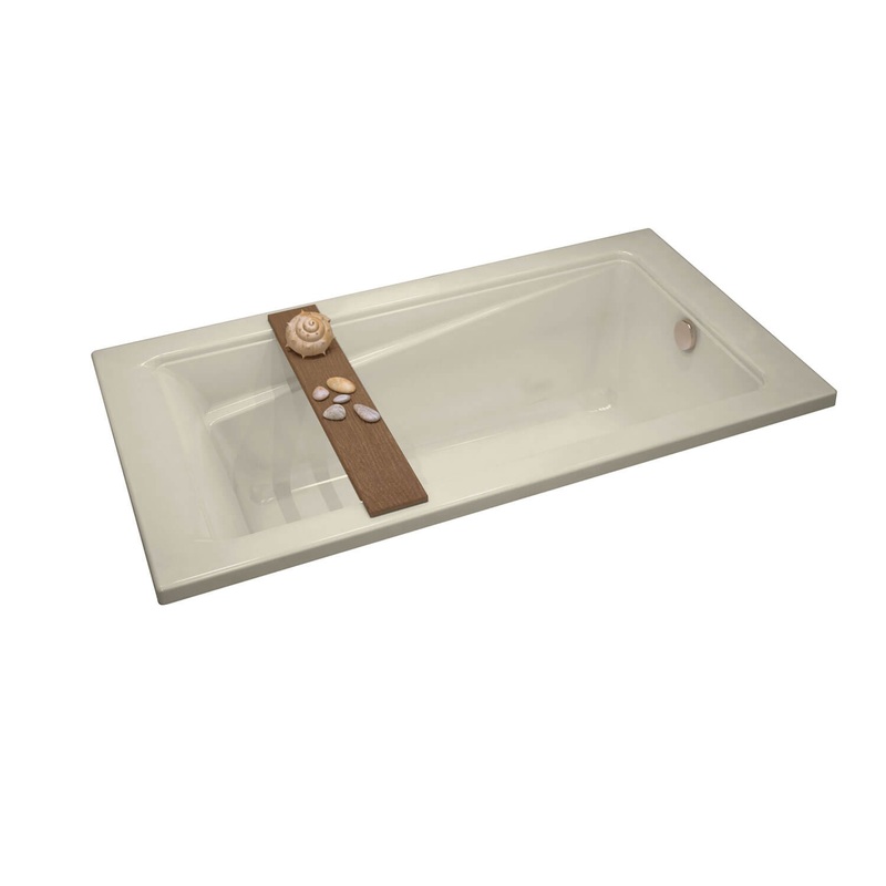MAAX 106250-002-004 Exhibit 6042 Acrylic Drop-in End Drain Bathtub in Bone – Product Pack