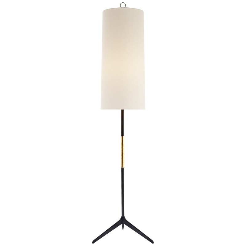One Light Floor Lamp from the Frankfort Collection in Aged Iron Finish by Visual Comfort Signature