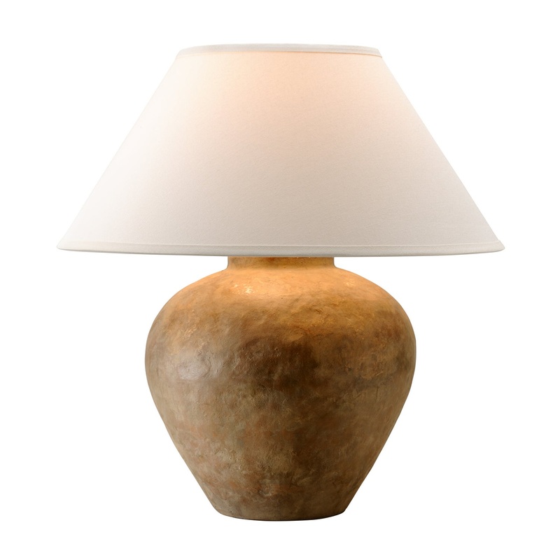 One Light Table Lamp from the Calabria Collection in Sienna Finish by Troy Lighting