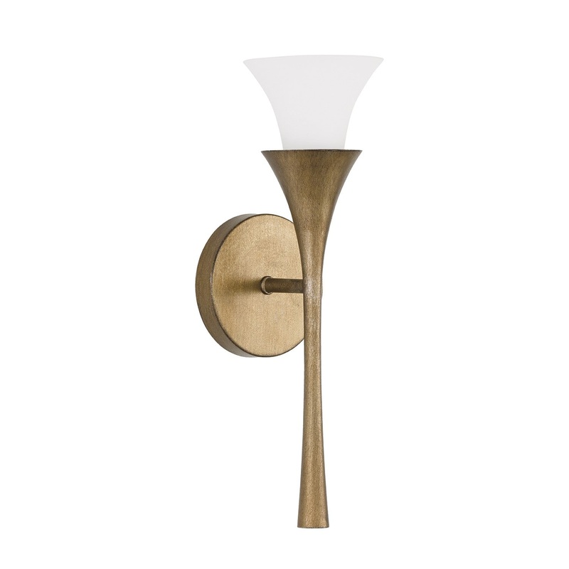 One Light Wall Sconce from the Nola Collection in Mystic Luster Finish by Capital Lighting