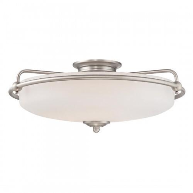 Quoizel GF1621AN Griffin Flush mount antq nikl  21″d Flush Mount