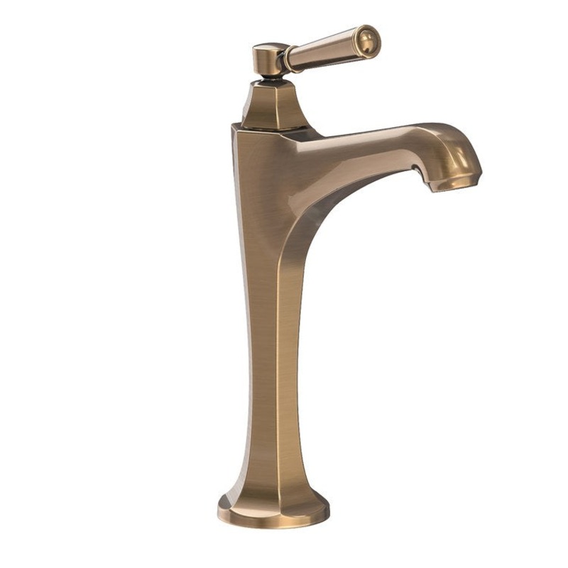 Vessel Faucet Metropole 1 Lever ADA Antique Brass 1.2 Gallons per Minute Faucet Height 11 Inch