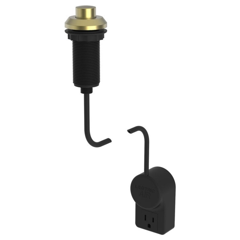 Air Activation Switch Jeter Disposer with Power Adapter Satin Brass PVD Brass