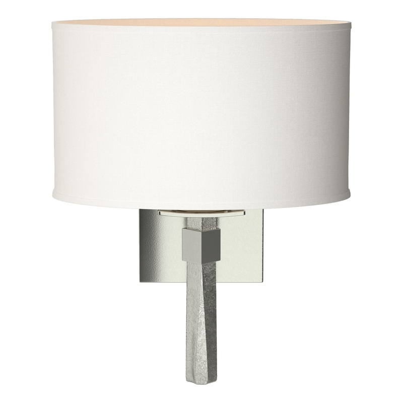 Beacon Hall Oval Drum Shade Sconce Sterling Natural Anna Shade (SF)
