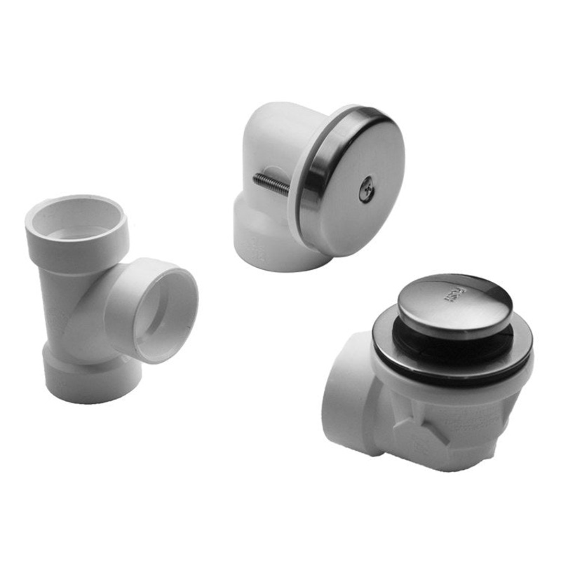 Drain Kit Satin Gold Brass Includes Toe Control Strainer with 1 Hole Faceplate Half Kit