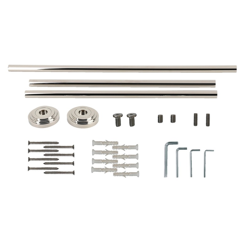 Edwardian VPB33226H Console Sink Leg Wall Support, Polished Nickel