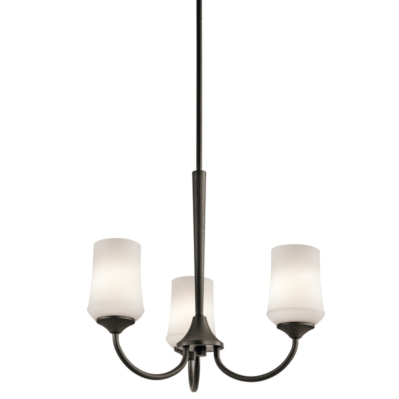Kichler 43664OZ Three Light Chandelier, Olde Bronze