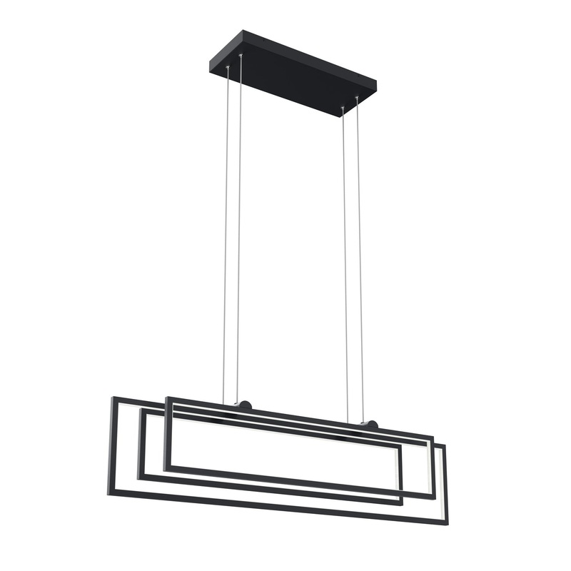 Kichler 84322MBK LED Linear Chandelier, Matte Black